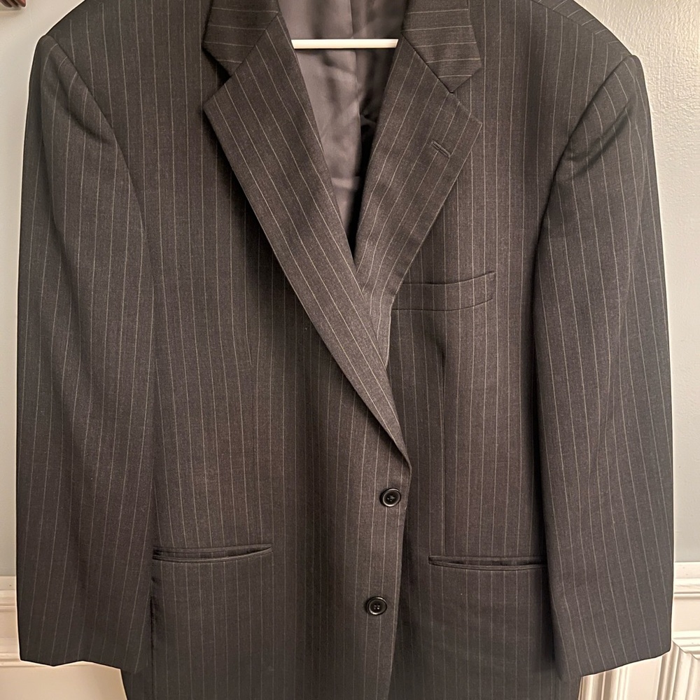 Brooks Brothers Charcoal Pinstripe Suit Jacket